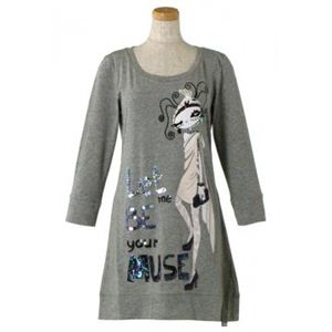 SPORTMAX CODE(スポーツマックスコード) レディースTシャツ 11 79410317000 12 グレー L74 S46.5 W44.5 SH37.5