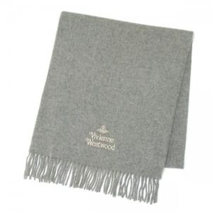 Vivienne Westwood(ヴィヴィアンウエストウッド) マフラー 2 F282 19 ライトグレー L180W39
