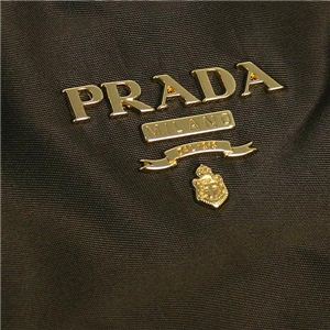 Prada（プラダ） トートバッグ TESSUTO+SAFFIANO BR4001 ダークブラウン （H28XW44/34XD13）