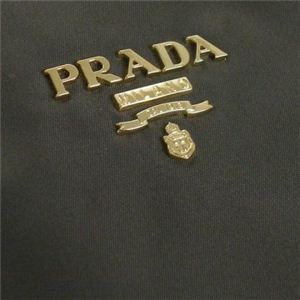 Prada（プラダ） トートバッグ TES+SAFFIANO BR4257 99H ブラック/グリーン （H29.5×W40×D13.5）