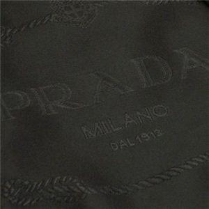 Prada（プラダ） ショルダーバッグ NYLON JACQUARD+NAPPA BR4303 2 ブラック （H31×W34×D15）