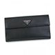 Prada（プラダ） 長財布 SAFFIANO ORO 1M1133 632 ブラック （H11×W19.5×D2）