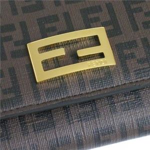 Fendi（フェンディ） 長財布 8M0251 FOGTE ダークブラウン/ブラック （H9×W19×D2.5）