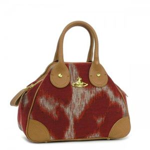 Vivienne Westwood(ヴィヴィアンウエストウッド) ハンドバッグ LEOPARD 4646 ベージュ/RD (H23×W14/30×D14)
