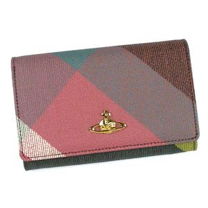 Vivienne Westwood（ヴィヴィアンウエストウッド） 二つ折り財布（小銭入れ付） DERBY 2232V ダークカーキー （H10×W14.5×D3.5）