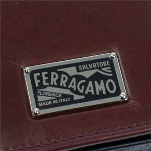 Ferragamo（フェラガモ） カードケース MENS SLG FELIX 668832 443448 ワイン （H7.5×W10.5×D2）