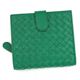 BOTTEGA VENETA（ボッテガベネタ） 二つ折り財布（小銭入れ付） PORTAMONETE INTRECCI 114073 3600 グリーン （H11×W12×D3）