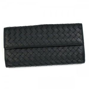 BOTTEGA VENETA（ボッテガベネタ） 長財布 PORTAMONETE INTRECCI 134075 1000 ブラック （H9.5×W19×D2.5）