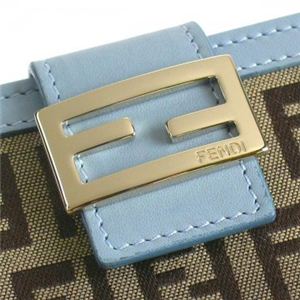 Fendi（フェンディ） Wホック財布 CAPカバル 8M0188 F0MUO ライトブルー