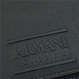 GIORGIO ARMANI（ジョルジオアルマーニ） 二つ折り財布（小銭入れ付） YAM005 80001 ブラック （H9.5×W11.5×D3）