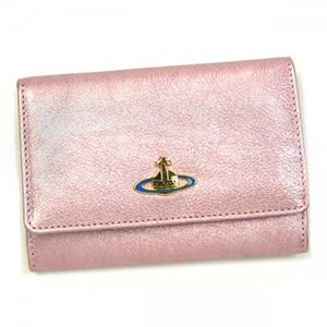 Vivienne Westwood（ヴィヴィアンウエストウッド） 二つ折り財布（小銭入れ付） METAL 746V ライトピンク (410467)