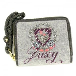 JUICY COUTURE（ジューシークチュール） 二つ折り財布（小銭入れ付） FASHION VELOUR JUICY YSRU1789 61 ライトグレー