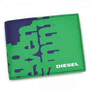 DIESEL（ディーゼル） 二つ折り財布（小銭入れ付） MONEY-MONEY X00133 H3070 グリーン - 拡大画像
