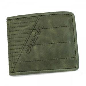 DIESEL（ディーゼル） 二つ折り財布（小銭入れ付） JEM-BOSS X00188 T7434 カーキー - 拡大画像