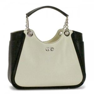Ferragamo（フェラガモ） ショルダーバッグ GANCINI SOFT SPECTAT 21B974 450016 ブラック/ホワイト - 拡大画像