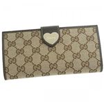 Gucci（グッチ） 長財布 HEART 203550 9643 BEIGE EBONY／COCOA