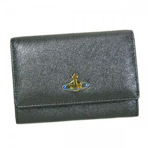 Vivienne Westwood（ヴィヴィアンウエストウッド） 二つ折り財布（小銭入れ付） METAL 746V  ダークグレー