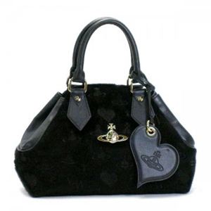 Vivienne Westwood（ヴィヴィアンウエストウッド） ハンドバッグ NEW LOGOMANIA 13.103  ブラック - 拡大画像