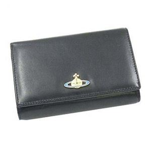 Vivienne Westwood（ヴィヴィアンウエストウッド） 二つ折り財布（小銭入れ付） NAPPA 2232V  ブラック/ゴールド