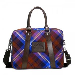Vivienne Westwood(ヴィヴィアンウエストウッド) ブリーフケース MAN TARTAN 5630V ブルー/RD