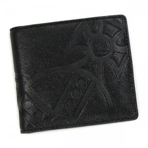 Vivienne Westwood（ヴィヴィアンウエストウッド） 二つ折り財布（小銭入れ付） GIANT ORB 730V  ブラック