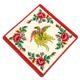 Feiler（フェイラー）　タオル　30X30　PARADISE　WHITE　RED　120