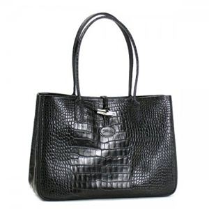 Longchamp（ロンシャン） トートバッグ ROSEAU STYLE CROCO 2686 1 ブラック - 拡大画像