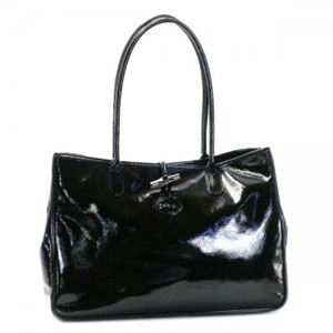 Longchamp（ロンシャン） トートバッグ ROSEAU VERNI 2686 1 ブラック - 拡大画像