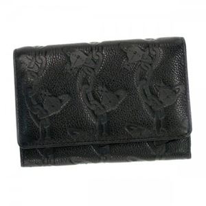 Vivienne Westwood（ヴィヴィアンウエストウッド） 二つ折り財布（小銭入れ付） CHAIN ORB 746V ブラック - 拡大画像