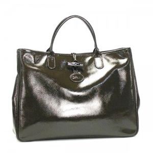 Longchamp（ロンシャン） ハンドバッグ ROSEAU VERNI 1681 321 ダークブラウン