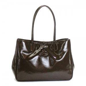 Longchamp（ロンシャン） トートバッグ ROSEAU VERNI 2686 321 ダークブラウン