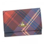 【2012年3月31日まで期間限定値下げ】Vivienne Westwood（ヴィヴィアンウエストウッド） 二つ折り財布（小銭入れ付） DERBY 746V ブルー／レッド