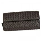 BOTTEGA VENETA（ボッテガベネタ） 長財布 PORTAMONETE INTRECCI 150509 2040 ダークブラウン