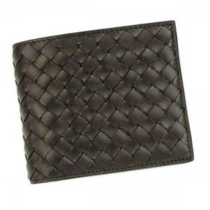 BOTTEGA VENETA（ボッテガベネタ） 二つ折り財布（小銭入れ付） P.FOGLIO INTRECCIATO 113993 2040 ダークブラウン - 拡大画像