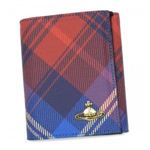 【期間延長 2012年5月31日まで期間限定値下げ】Vivienne Westwood（ヴィヴィアンウエストウッド） Wホック財布 DERBY 737V ブルー／レッド