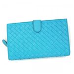 BOTTEGA VENETA（ボッテガベネタ） 長財布 PORTAMONETE INTRECCI 114074 4606 TURQUOISE