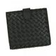 BOTTEGA VENETA（ボッテガベネタ） Wホック財布 PORTAMONETE INTRECCI 163240 1000 NERO／NERO