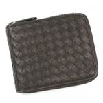 BOTTEGA VENETA（ボッテガベネタ） 二つ折り財布（小銭入れ付） P.FOGLIO INTRECCIATO 222536 2040 EBANO／EBANO