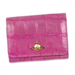 Vivienne Westwood（ヴィヴィアンウエストウッド） 三つ折り財布（小銭入れ付） CLASSIC ORB COCCO 5144 FUXIA