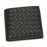 BOTTEGA VENETA（ボッテガベネタ） 二つ折り財布（小銭入れ付） P.FOGLIO INTRECCIATO 193642 1000 NERO