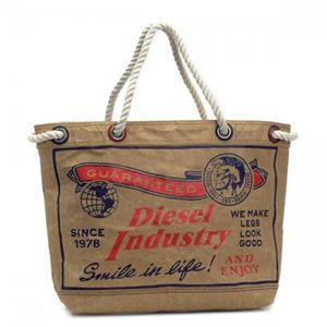 DIESEL（ディーゼル） トートバッグ THE BRAVE FLAG X01160 H4199 INDIAN TAN／FIERY RED／BLUE IRIS