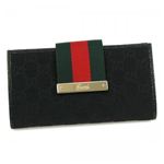 Gucci（グッチ） 長財布 LADIES WEB 181672 1060 NERO／NERO／VRV