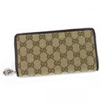 Gucci（グッチ） 長財布 GG TWINS 233025 9643 BEIGE EBONY COCOA