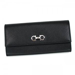 Ferragamo（フェラガモ） 長財布 GANCINI ICONA VITELL 22B002 433587 NERO