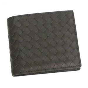 BOTTEGA VENETA（ボッテガベネタ） 二つ折り財布（小銭入れ付） P.FOGLIO INTRECCIATO 193642 2040 EBONY