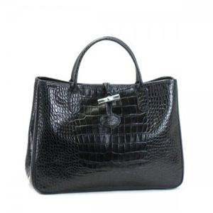 Longchamp（ロンシャン） ハンドバッグ ROSEAU STYLE CROCO 1686 1 BLACK