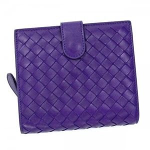 BOTTEGA VENETA（ボッテガベネタ） 2つ折りカードケース PORTAMONETE INTRECCI 114073 5102 PURPLE