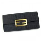 Fendi（フェンディ） 長財布 ZUCCHINO PU + INTERN 8M0021 F0TPX NERO+FIORELLINI BIANCHI