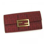 Fendi（フェンディ） 長財布 ZUCCHINO PU + INTERN 8M0021 F0YMT ROSSO+FIORELLINI ROSA