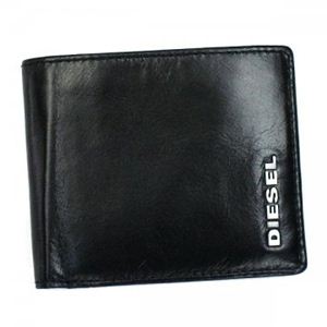 DIESEL（ディーゼル） 二つ折り財布（小銭入れ付） FRESH ＆amp; BRIGHT X01268 H3738 BLACK ／ GOLDEN YELLOW